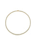 14K Yellow Gold 1.45ct Bezel Diamond Tennis Necklace