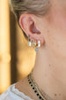 14K Gold Flat Elongated Oval Hoop Earrings