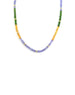 Pansy Gemstone Gold Rondelle Necklace