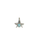 Mini Silver Turquoise Diamond Bee Charm