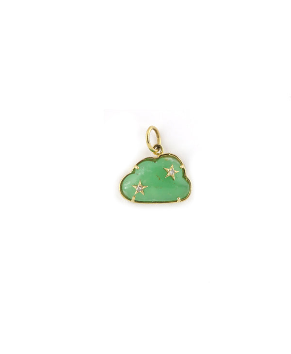 14K Gold Mini Jade Cloud Charm