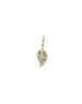 14K Gold Baguette Diamond Feather Charm