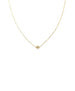 14K Gold Diamond Cross Itty Bitty Snake Chain