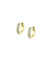 14K Gold 12mm .2ct Baguette Diamond Huggies