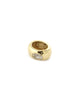 14K Gold Baguette Diamond Thick Oval Spacer