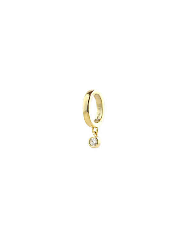 14K Gold Diamond Dangle Charm Spacer