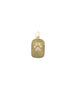 14K Gold Diamond Dog Paw Tag