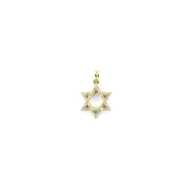 14K Gold Diamond Star of David