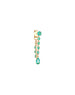 14K Gold Emerald Chain Single Stud