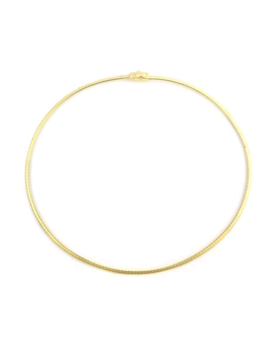 3mm 14K Gold Omega Necklace