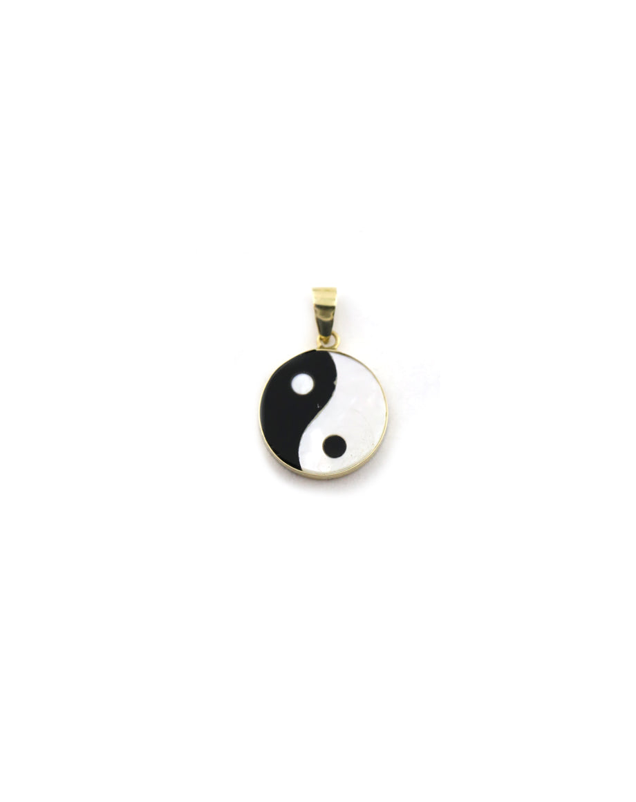 14K Gold Mother of Pearl Yin Yang Charm
