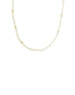 3mm Round Pearl Gold Rondelle Necklace