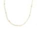 4mm Round Pearl Gold Rondelle Necklace