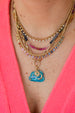 14K Gold .97ct Diamond Bezel Charm Necklace