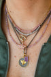 Two Tone Diamond Bee Octagon Pendant