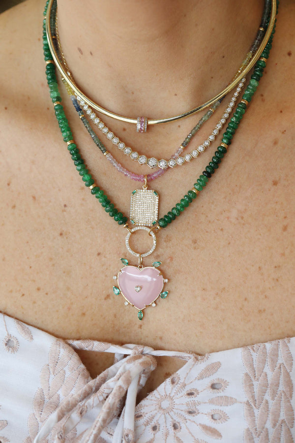 Lock Ready: Open Ombre Tsavorite Rondelle Strand