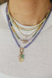 14K Gold Rainbow Sapphire Fine Lexi Lock Connector