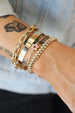 14K Gold Hook Diamond Star of David Bangle