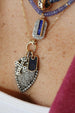 18" 14K Gold XS Paper Clip Mini Skull Lock Necklace