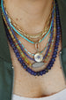 14K Gold 12.82ct Turquoise Tennis Necklace