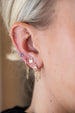 14K Gold Double Chain Huggies