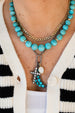 Graduated Turquoise Rondelle Necklace