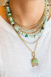Aqua Opal Rondelle Necklace