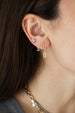 14K Gold Mini Triple Link Dangle Earrings