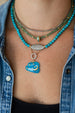 Turquoise Diamond Tube Luxe Necklace