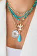 14K Gold Dotted Diamond Teardrop Sleeping Beauty Charm
