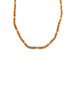 Amber Kyanite Gold Rondelle Necklace