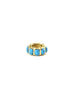 14K Gold Rectangle Bezel Turquoise Spacer