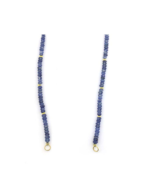 Lock Ready: Open Blue Kyanite Rondelle Strand