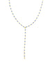 Cobalt Blue Enamel Tin Cup Lariat Necklace