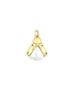 14K Gold Pearl Emerald Ladybug Charm