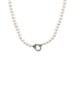 The Eva Lock Necklace - White Pearls