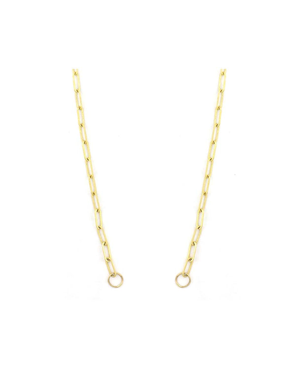 Lock Ready: Open Gold Filled Paper Clip Chain