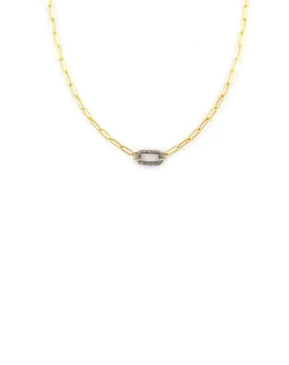 The Luxe Lexi Lock Necklace: Medium Paper Clip