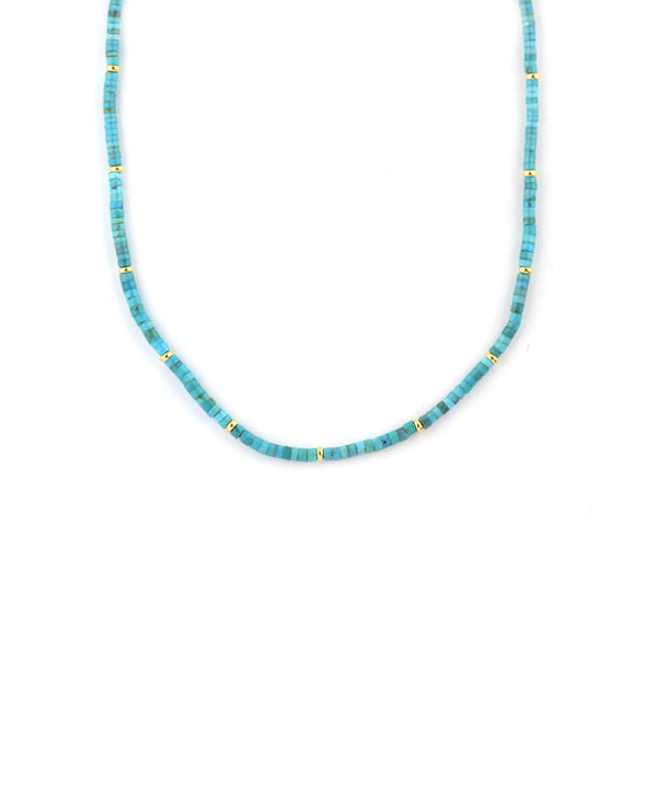 Heishi Turquoise Rondelle Necklace