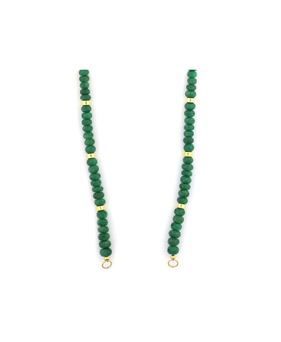 Lock Ready: Open Graduated Green Corundum Rondelle Strand