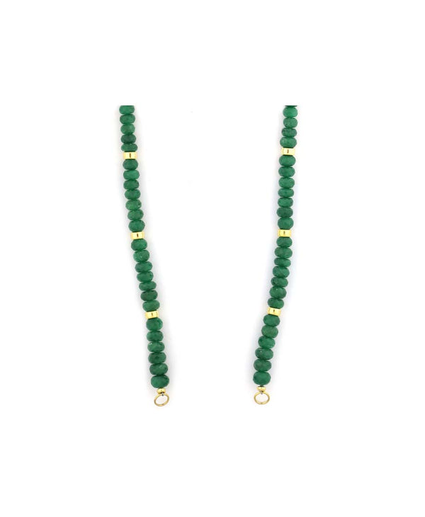 Lock Ready: Open Graduated Green Corundum Rondelle Strand