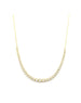 14K Gold Graduated Hexagon Diamond Tennis Necklace