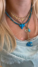 Blue Agate 14K Cloud Pendant