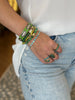 Kelly Green Enamel Polki Diamond Bangle