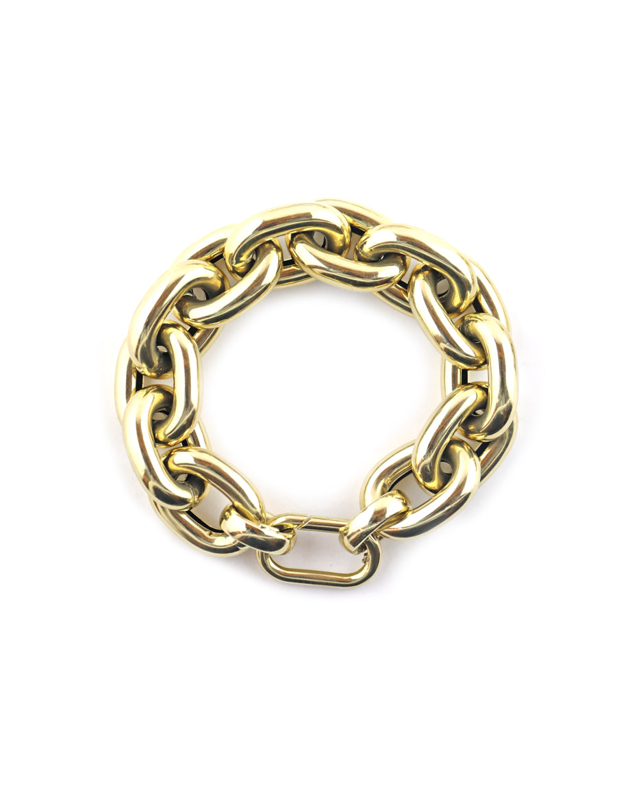 14K Gold XL Jumbo Oval Link Bracelet