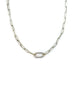 Large Luxe Lexi Lock Necklace: Silver Paper Clip