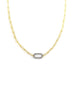 Large Luxe Lexi Lock Necklace: Gold Filled Paper Clip