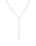 Neon Green Enamel Tin Cup Lariat Necklace