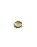 14K Gold Oval Dotted Emerald Charm Spacer