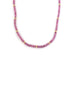 Thick Pink Sapphire Gold Rondelle Necklace